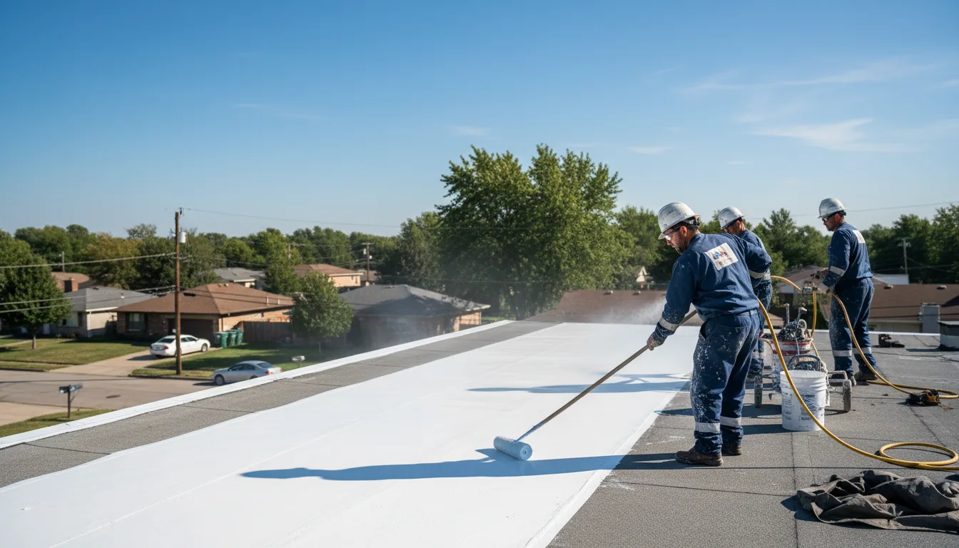 Commercial roof coating in Edelstein, IL near me